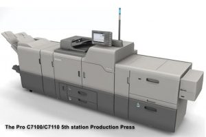 The Pro C7100/C7110 5th station Production Press